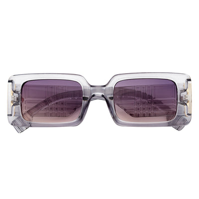 PLAZA - Small Rectangle Sunglasses Crystal-Gray Lavender