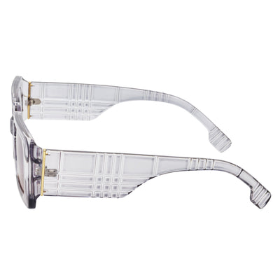PLAZA - Small Rectangle Sunglasses Crystal-Gray Lavender