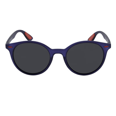 RAYSPORT - Polarized P3 Round Sunglasses Textured Matte Blue Smoke Lens