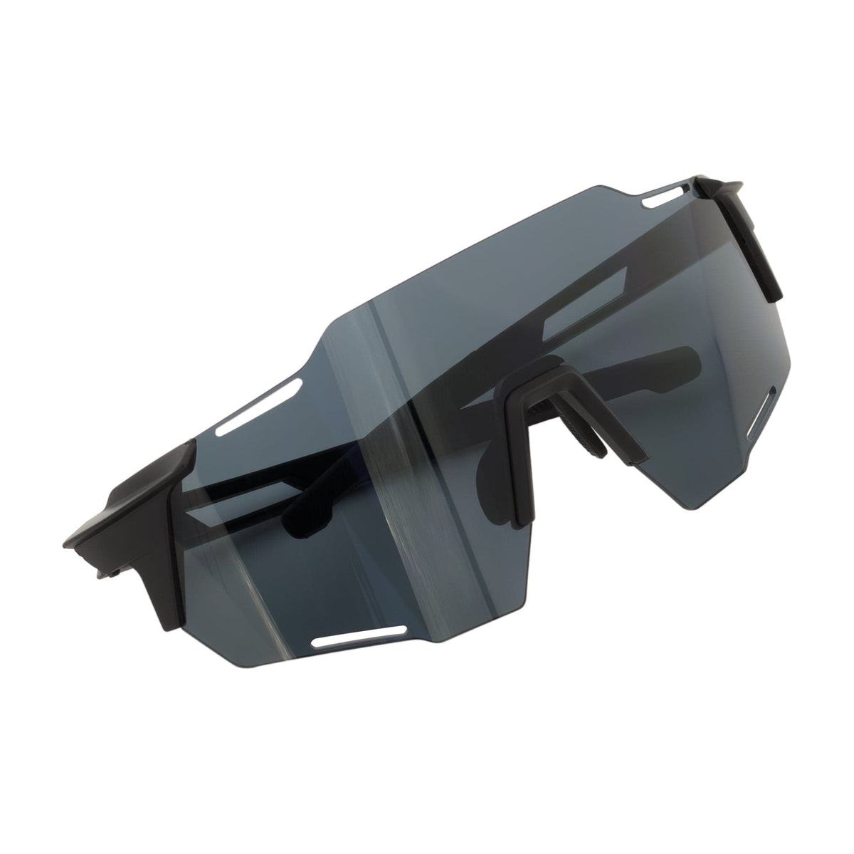 RAZER - Large Sports Wraparound Rimless Shield Sunglasses Black Smoke Tint