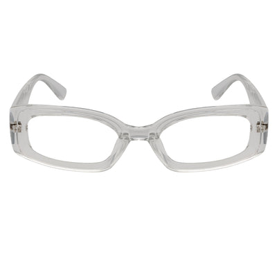 RIZZ - Small Flat Lens 90s Fashion Rectangle Clear Frame Lens Glasses