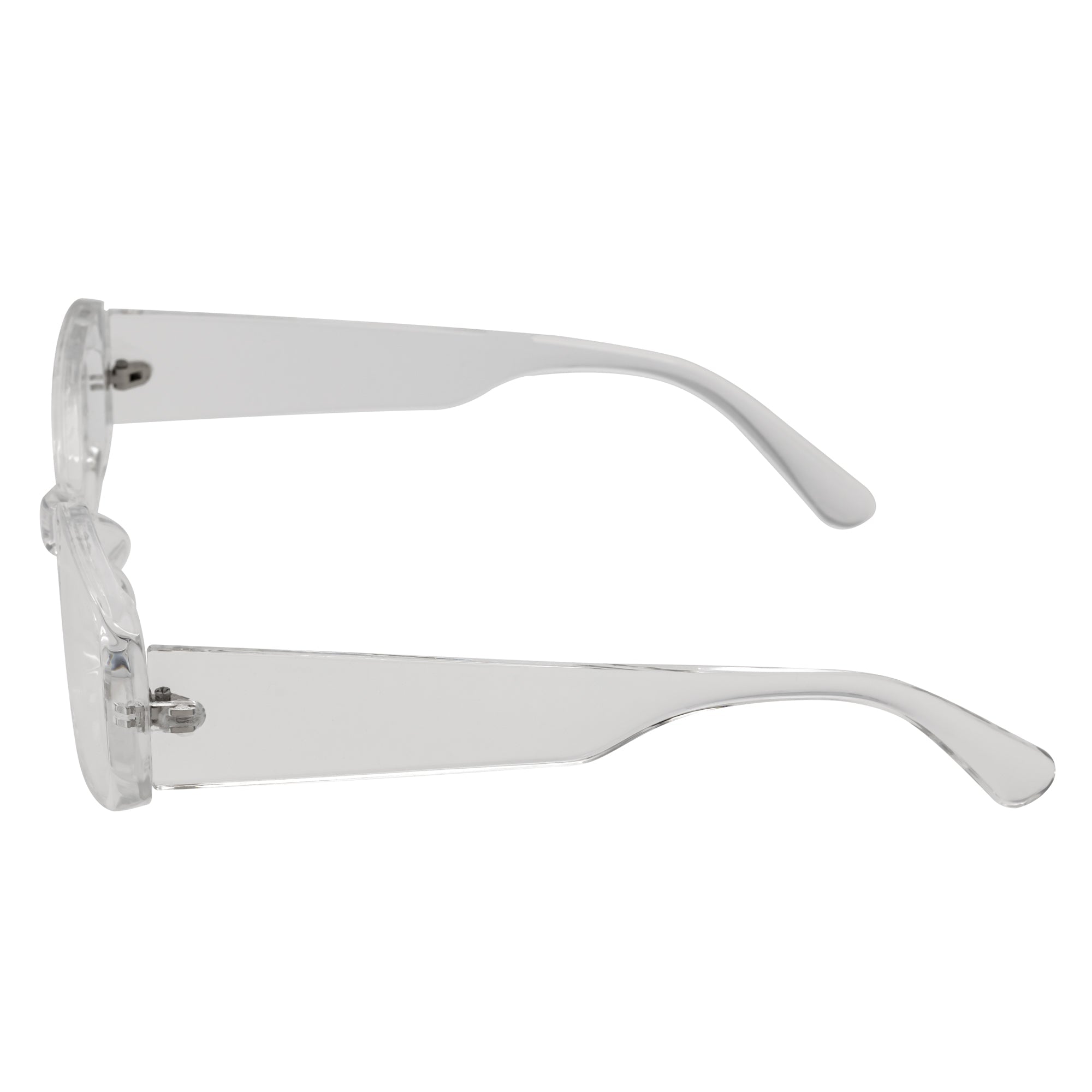 RIZZ - Small Flat Lens 90s Fashion Rectangle Clear Frame Lens Glasses