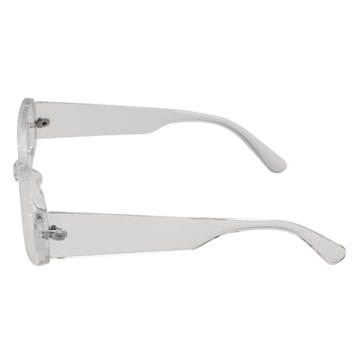 RIZZ - Small Flat Lens 90s Fashion Rectangle Clear Frame Lens Glasses