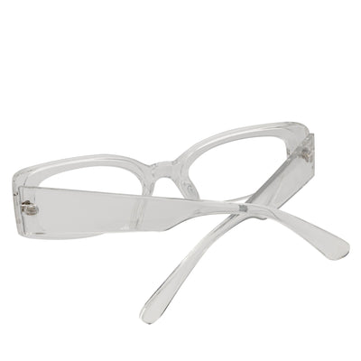 RIZZ - Small Flat Lens 90s Fashion Rectangle Clear Frame Lens Glasses