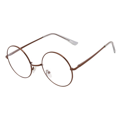 SCHOLAR - Classic Small Metal Round Blue Light Glasses Copper Clear Lens
