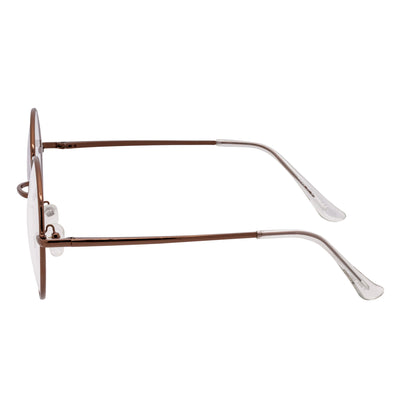 SCHOLAR - Classic Small Metal Round Blue Light Glasses Copper Clear Lens