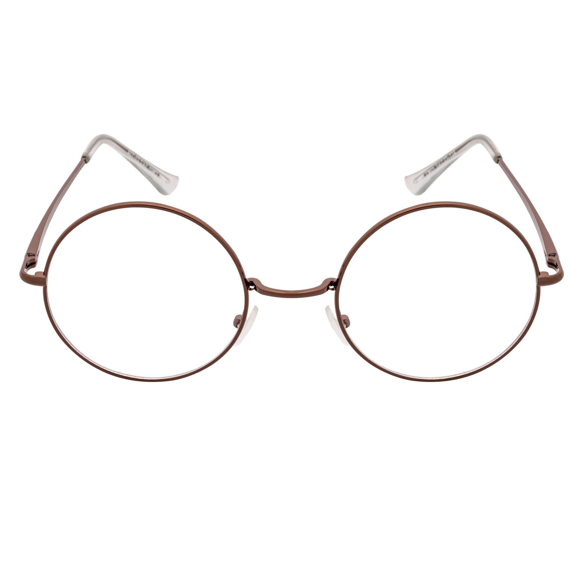 SCHOLAR - Classic Small Metal Round Blue Light Glasses Copper Clear Lens