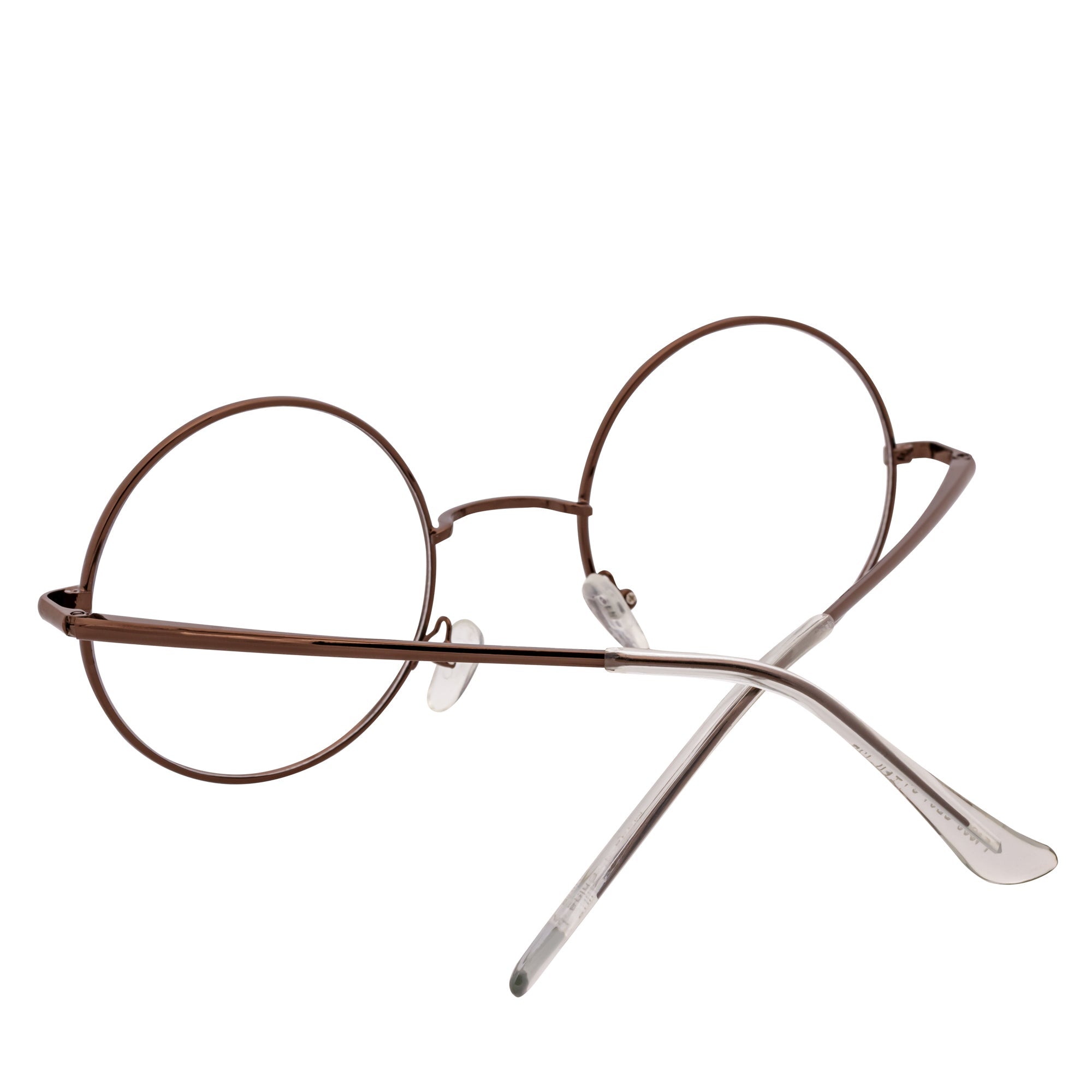 SCHOLAR - Classic Small Metal Round Blue Light Glasses Copper Clear Lens