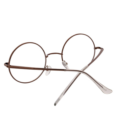 SCHOLAR - Classic Small Metal Round Blue Light Glasses Copper Clear Lens