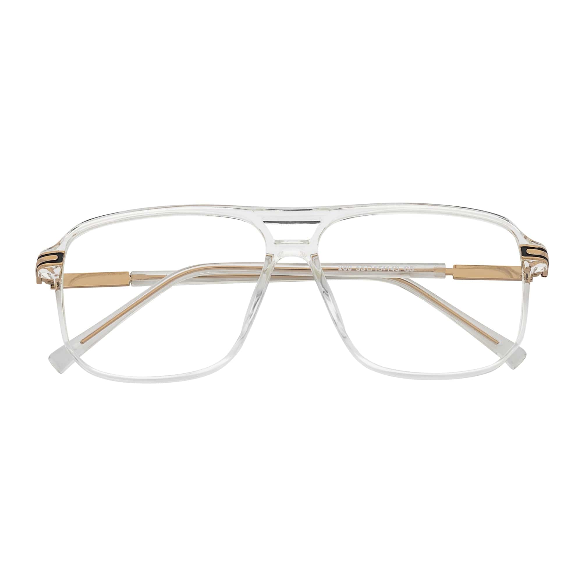 SHERMAN - Classic Square Flat Top Blue Light Glasses Clear Frame Clear Lens