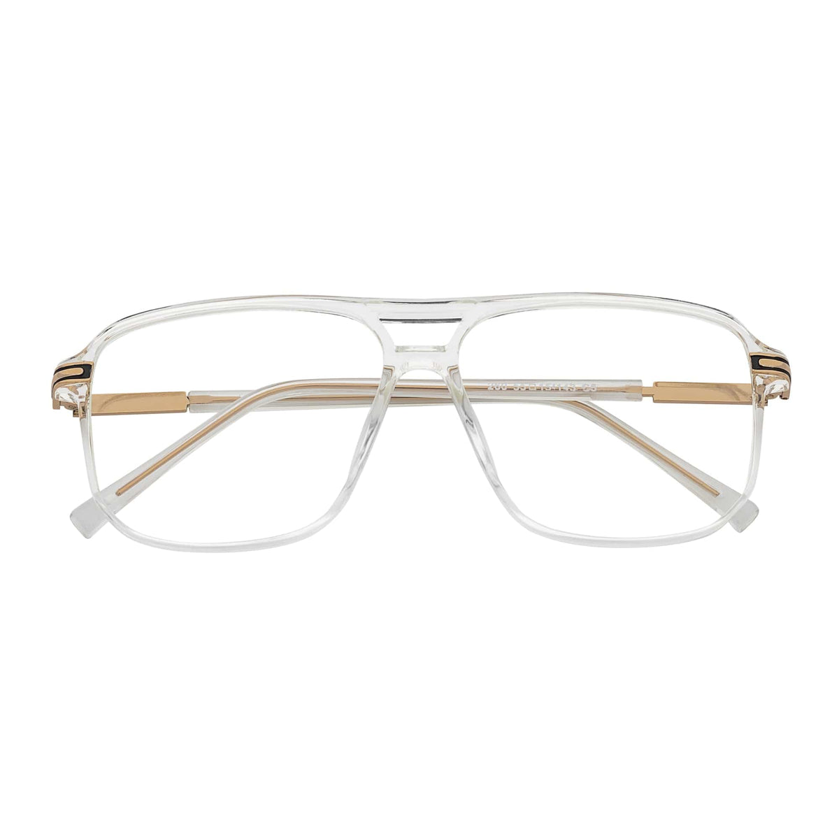 SHERMAN - Classic Square Flat Top Blue Light Glasses Clear Frame Clear Lens