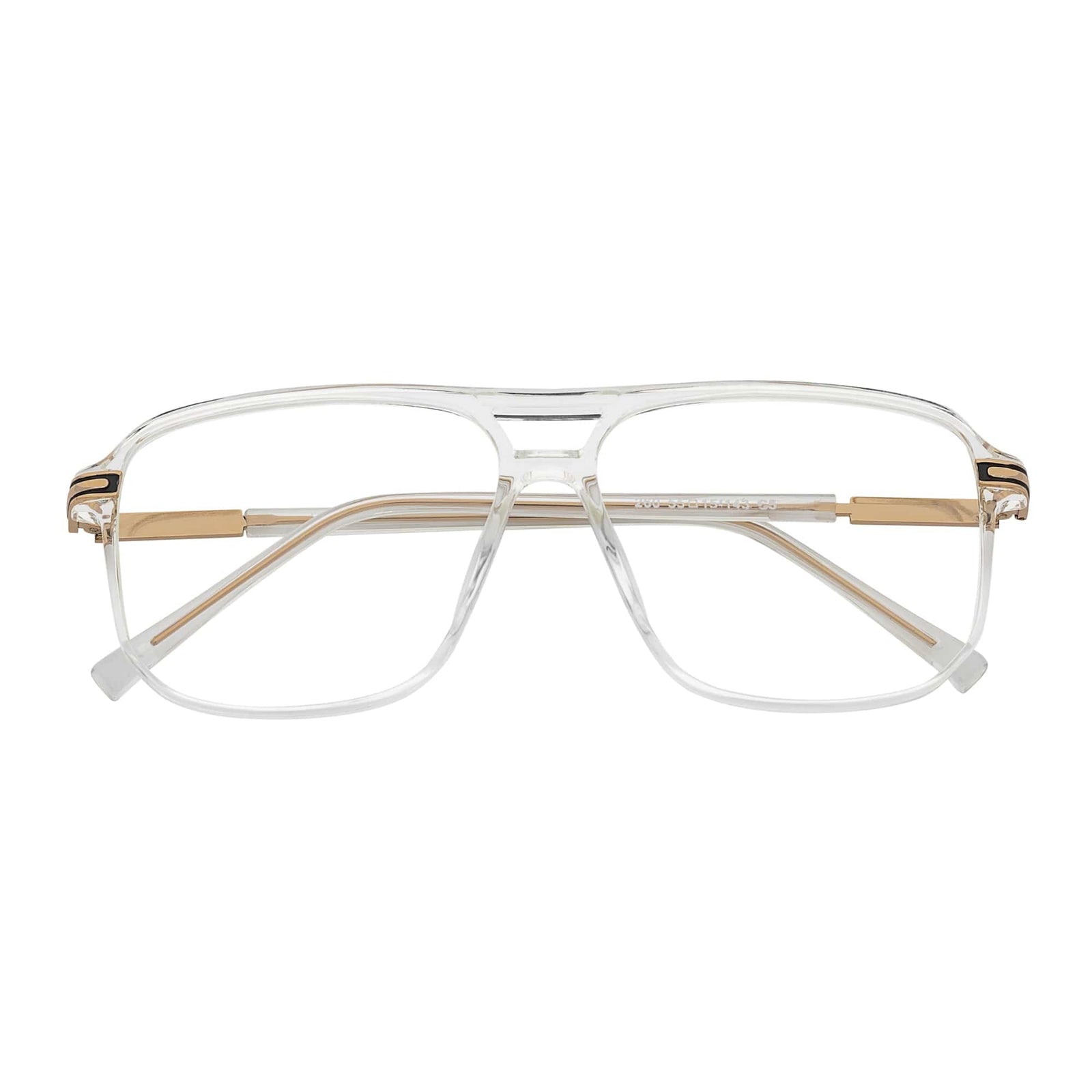 SHERMAN - Classic Square Flat Top Blue Light Glasses Clear Frame Clear Lens