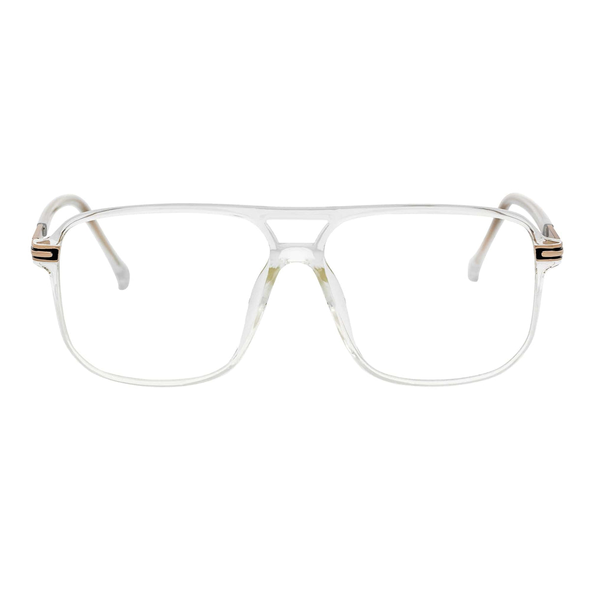 SHERMAN - Classic Square Flat Top Blue Light Glasses Clear Frame Clear Lens