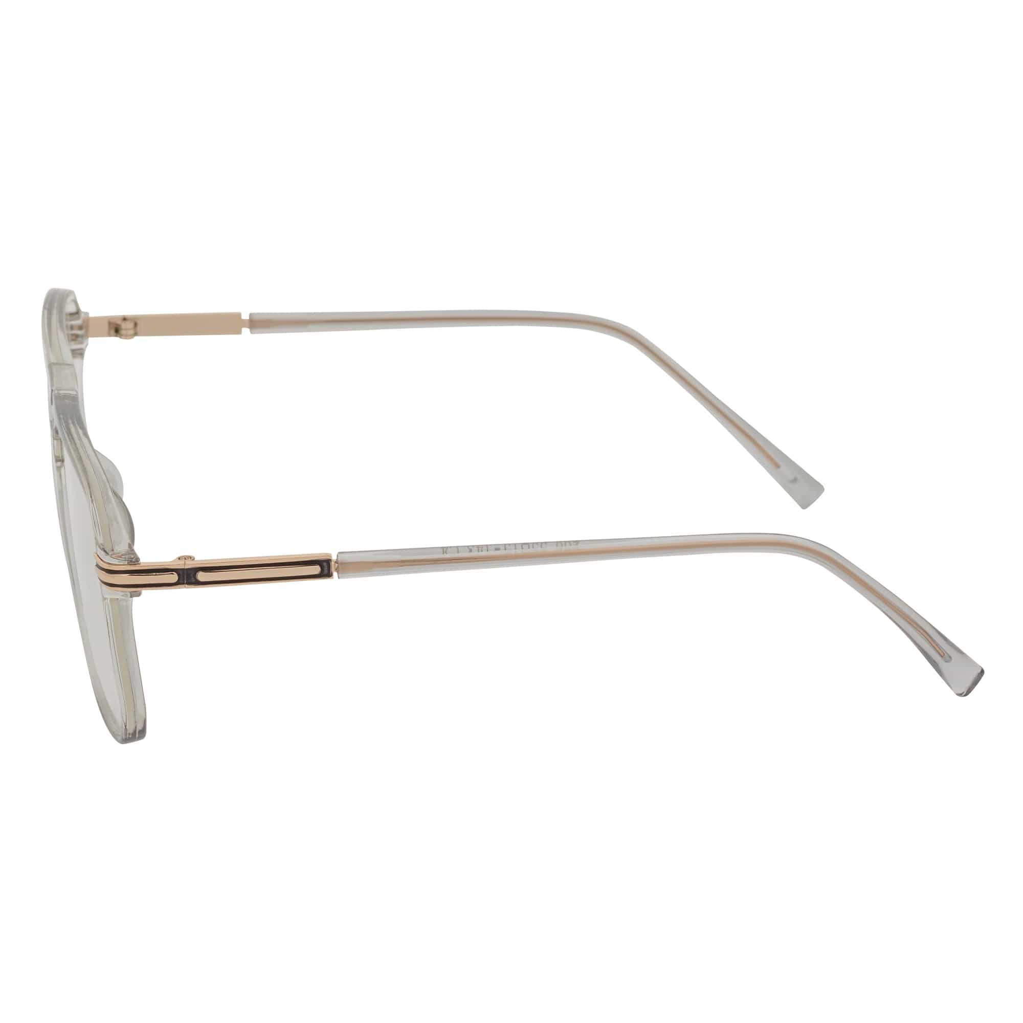 SHERMAN - Classic Square Flat Top Blue Light Glasses Clear Gray Clear Lens