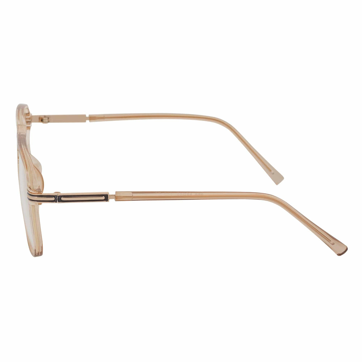 SHERMAN - Classic Square Flat Top Blue Light Glasses Clear Peach Clear Lens