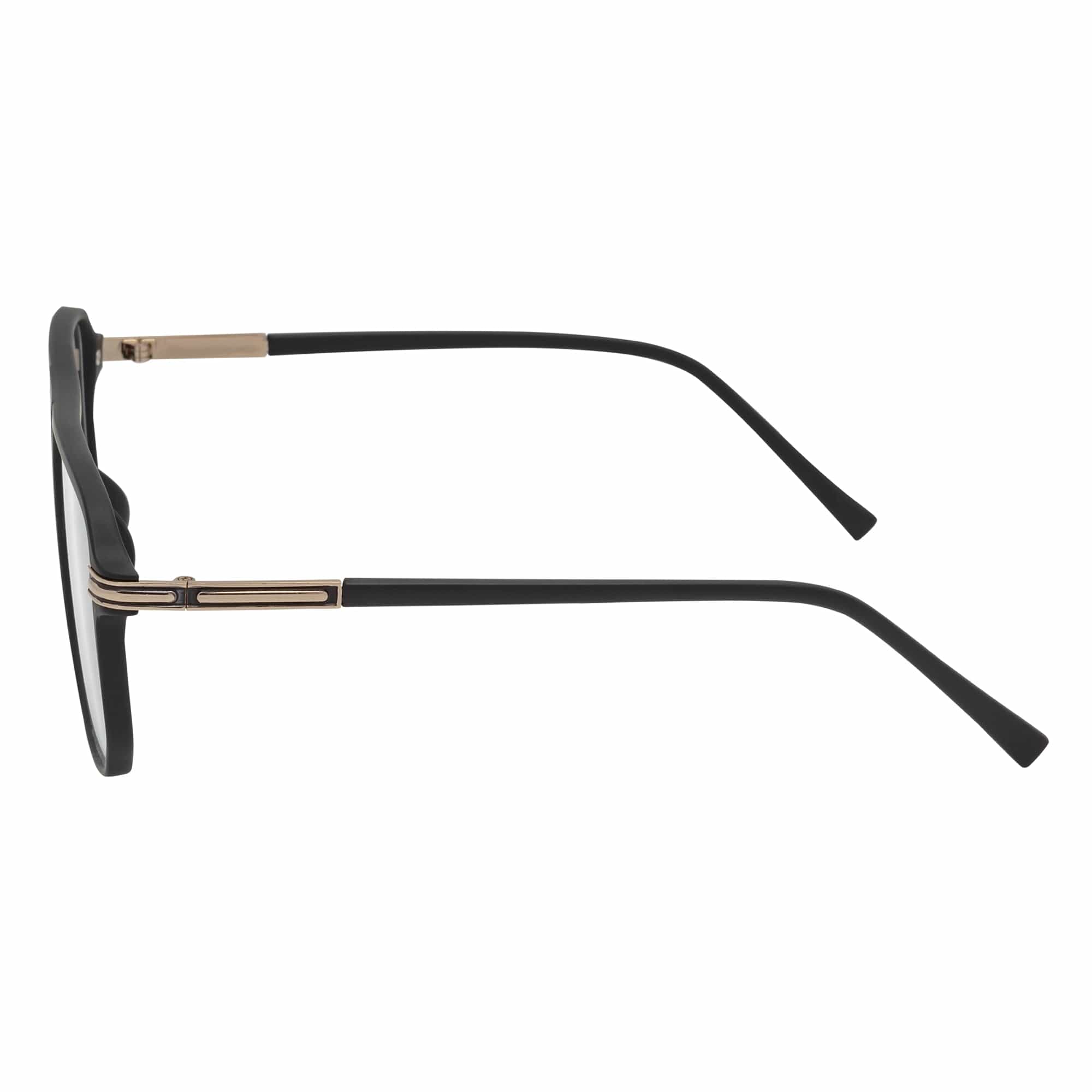 SHERMAN - Classic Square Flat Top Blue Light Glasses Matte Black Clear Lens