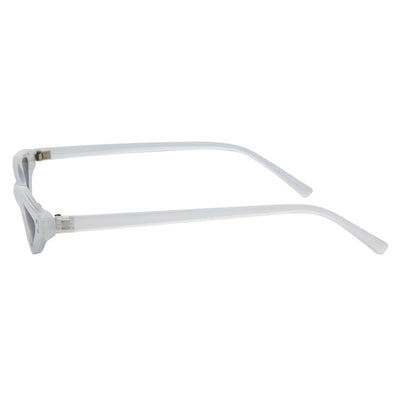 SIAMESE - Mid Century Small Slim Pointed Cat Eye Sunglasses White Smoke Lens