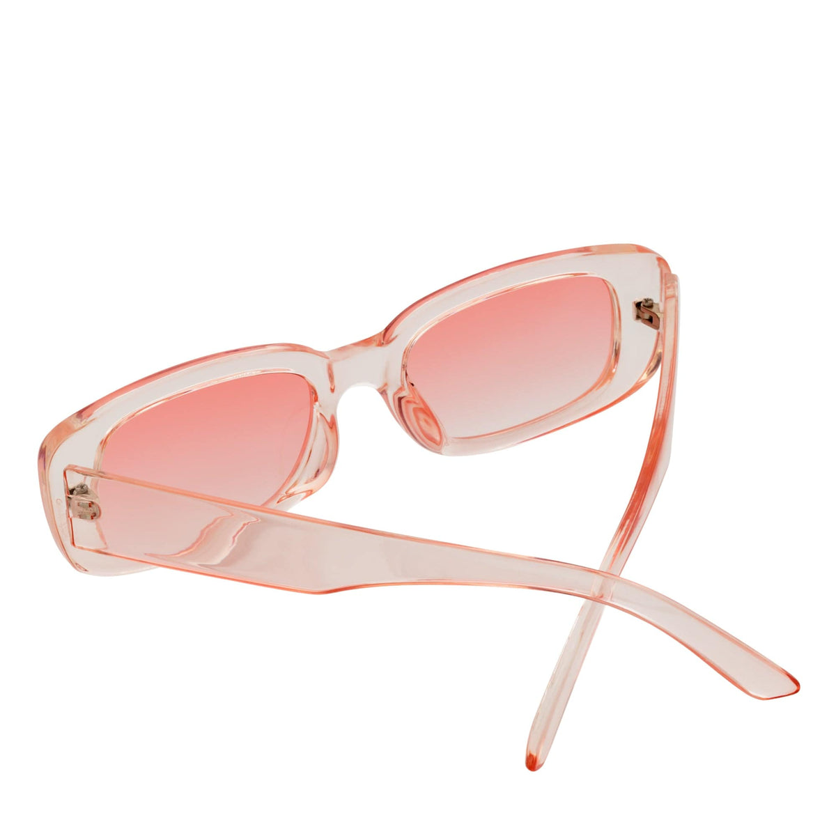 SLIM - Retro 90s Slim Small Rectangle Sunglasses Pink Pink Tint - Morspecs M1034-7