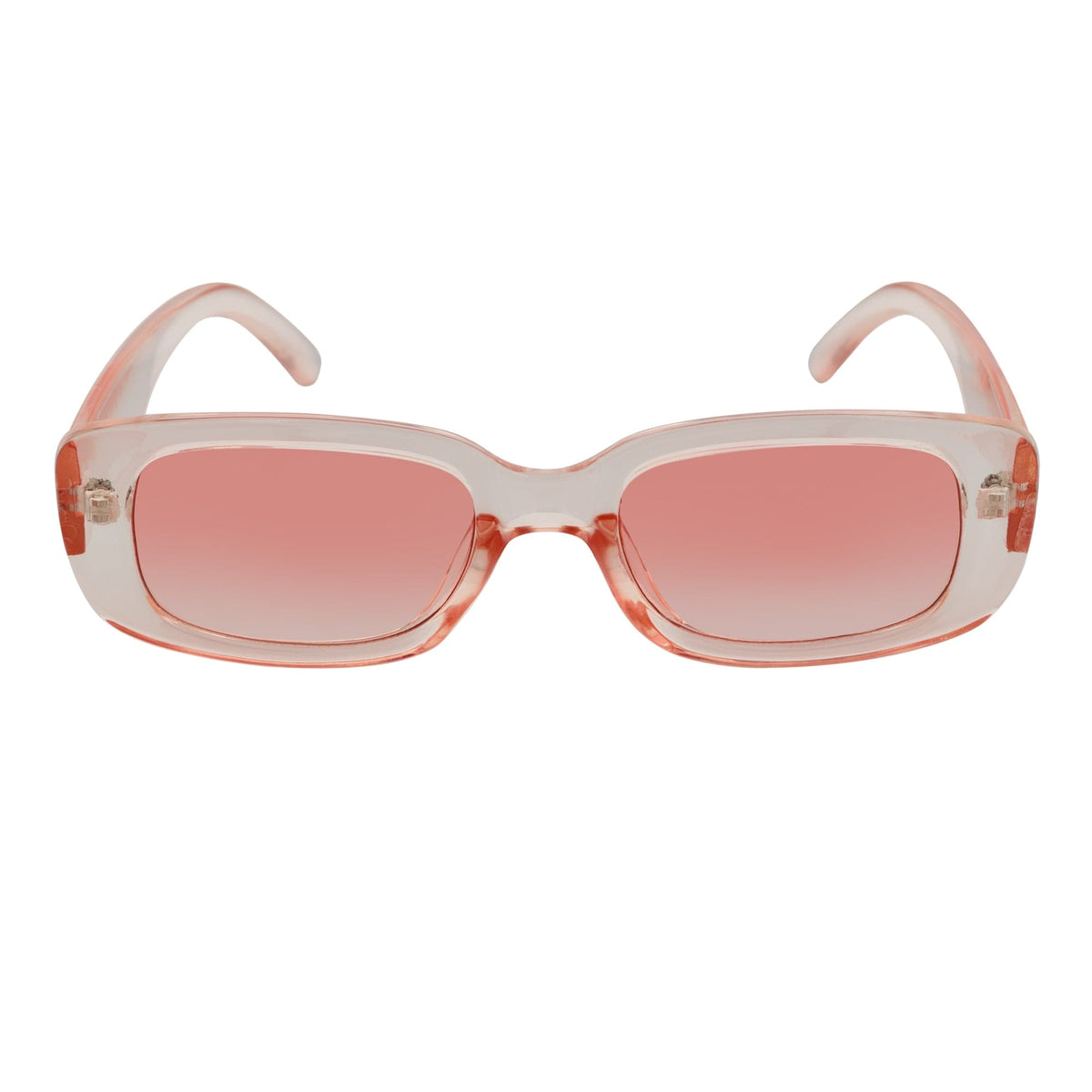 SLIM - Retro 90s Slim Small Rectangle Sunglasses Pink Pink Tint