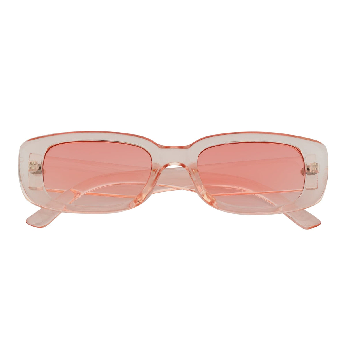 SLIM - Retro 90s Slim Small Rectangle Sunglasses Pink Pink Tint