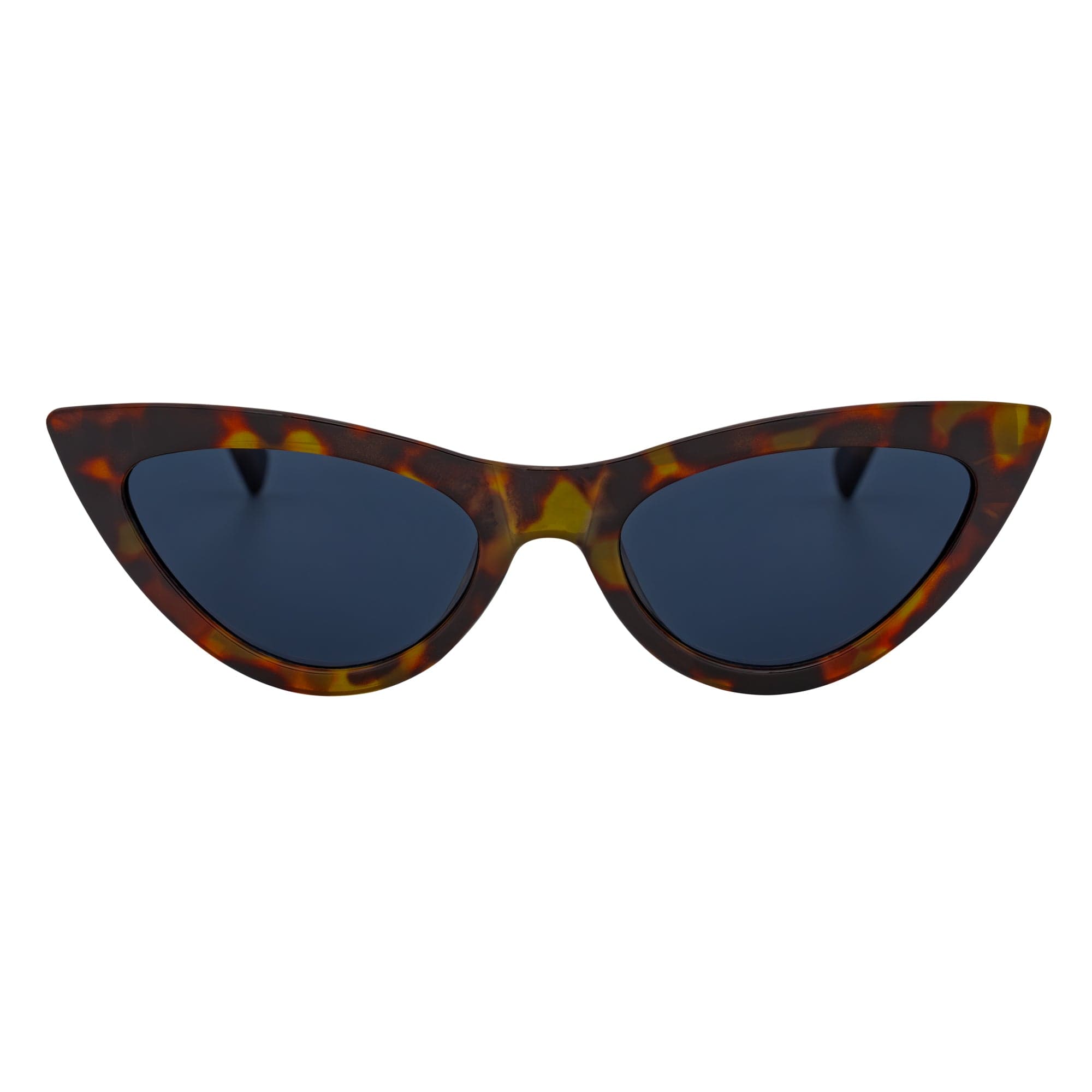 TABBY - High Pointed Retro Small Cat Eye Sunglasses Tortoise Smoke Lens