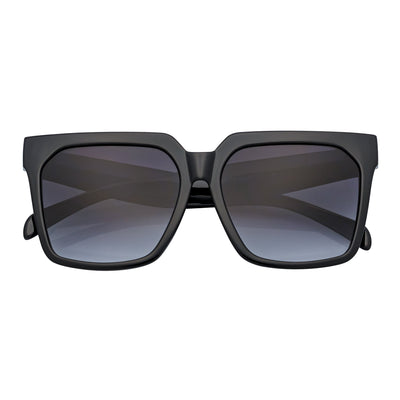 TARA - Womens Oversize Butterfly Square Black Sunglasses Lavender Lens