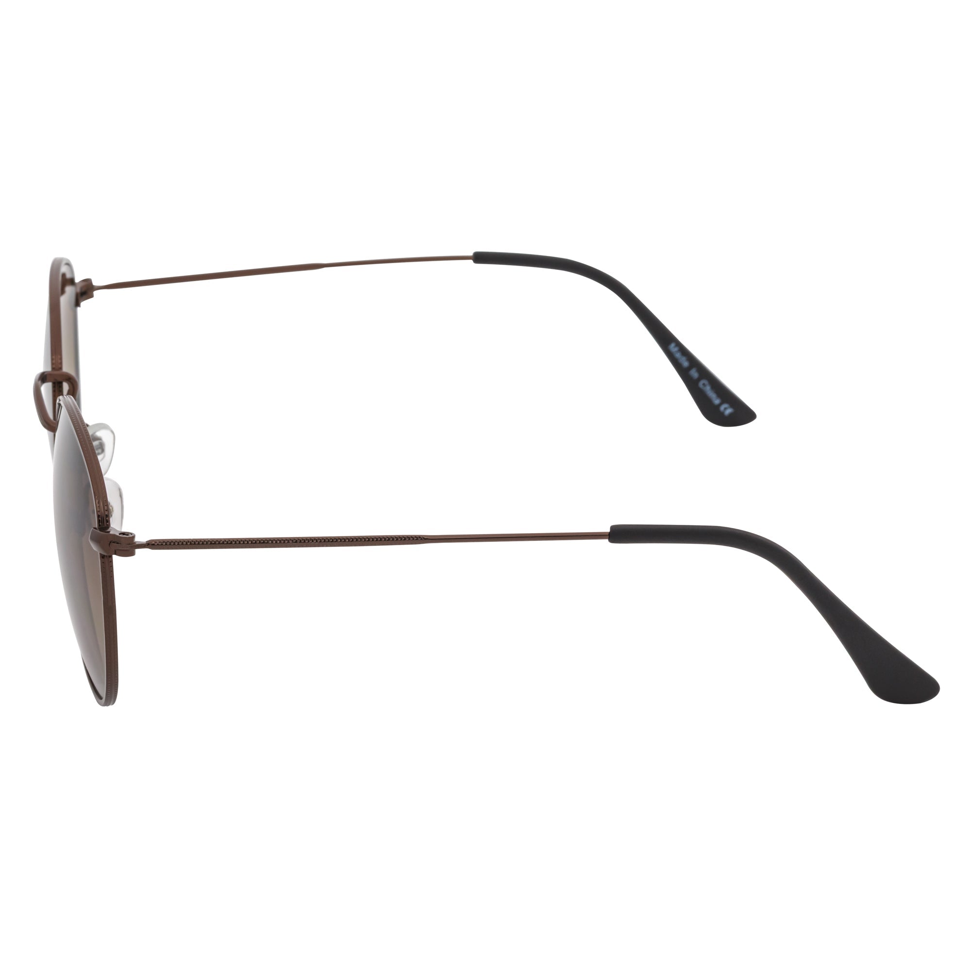 VAGABOND - Retro Classic Small Metal Round Sunglasses Copper Brown Lens