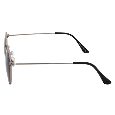 VAGABOND - Retro Classic Small Metal Round Sunglasses Silver Smoke Lens