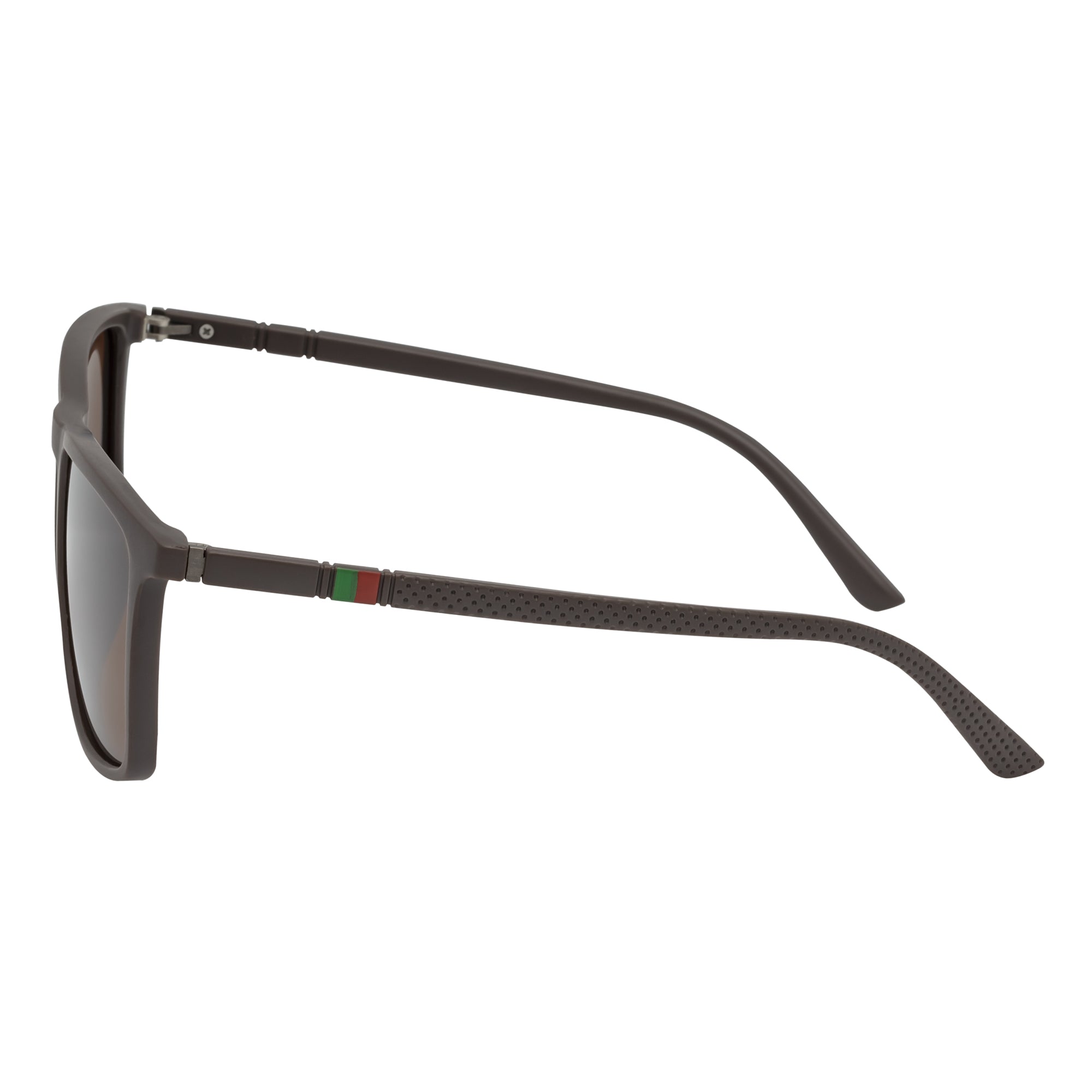 VENICE - Polarized Thin Square Horn Rimmed Brown Sunglasses Brown Lens