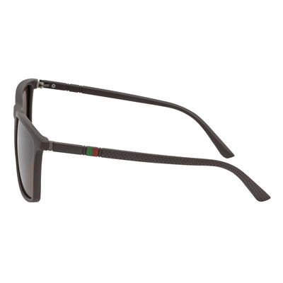 VENICE - Polarized Thin Square Horn Rimmed Brown Sunglasses Brown Lens