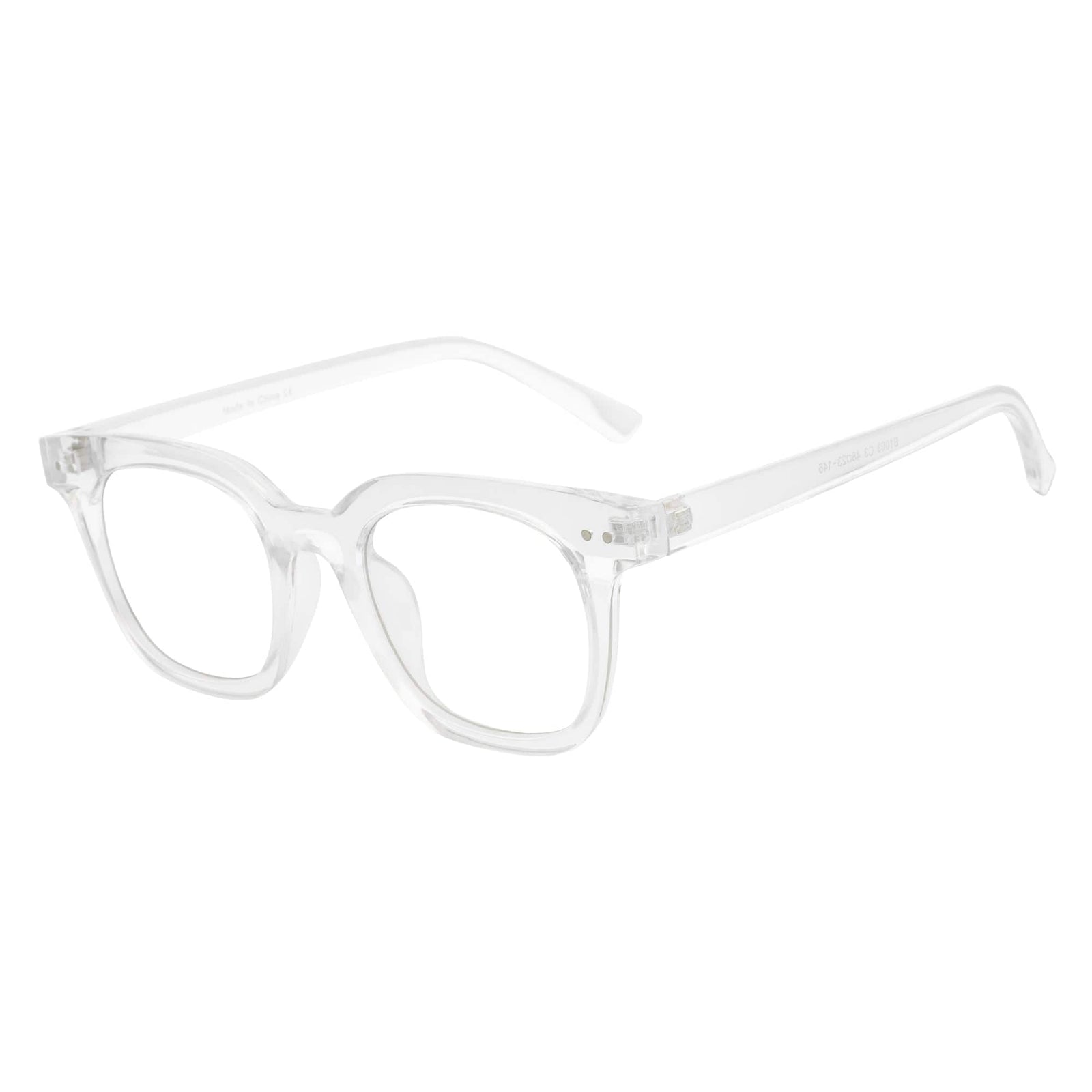 WALKER - Thick Horn Rimmed Blue Light Glasses Clear Frame Clear Lens - MorspecsM1107-3