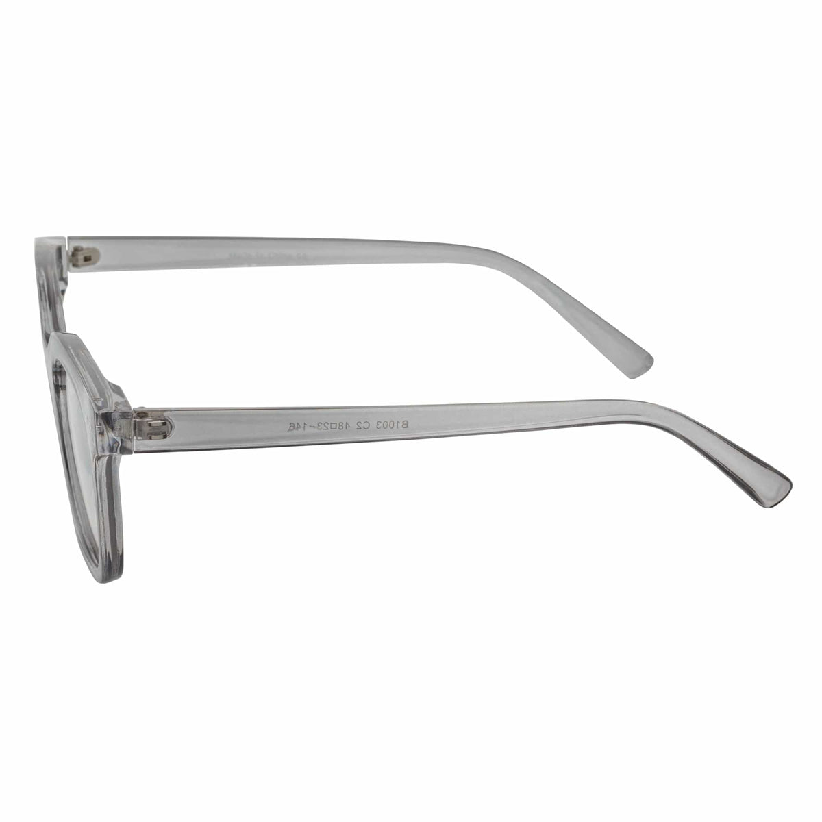 WALKER - Thick Horn Rimmed Blue Light Glasses Clear Gray Clear Lens