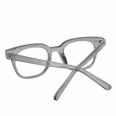 WALKER - Thick Horn Rimmed Blue Light Glasses Clear Gray Clear Lens