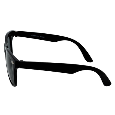 WAYFAIRE II - Large Polarized Horn Rimmed Sunglasses Gloss Black Smoke