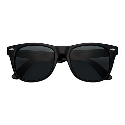 WAYFAIRE II - Large Polarized Horn Rimmed Sunglasses Gloss Black Smoke