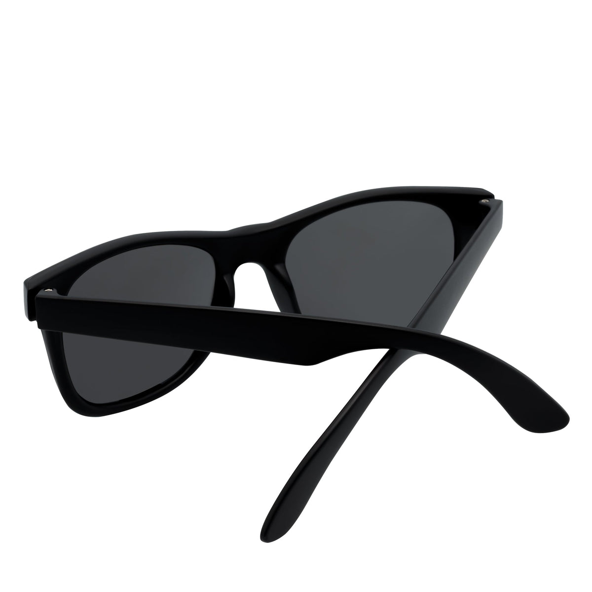 WAYFAIRE - Polarized Classic Horn Rimmed Sunglasses Matte Black Silver-Mirror