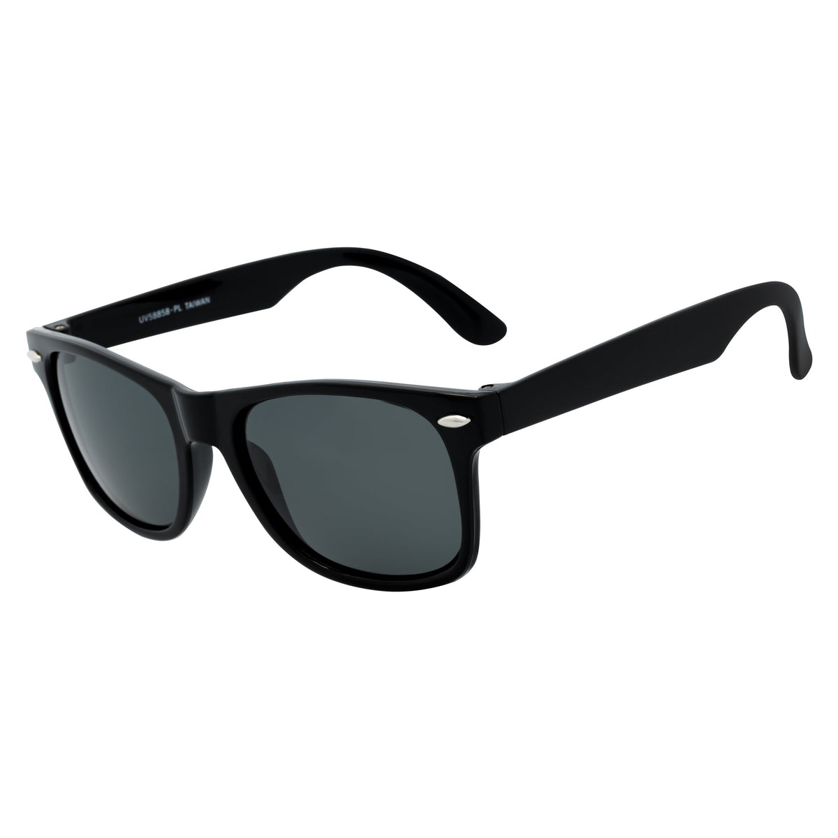 WAYFAIRE - Polarized Horn Rimmed Sunglasses Gloss Black Smoke