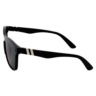 ZENITH - Mono Lens Shield Horn Rimmed Sunglasses Black Smoke