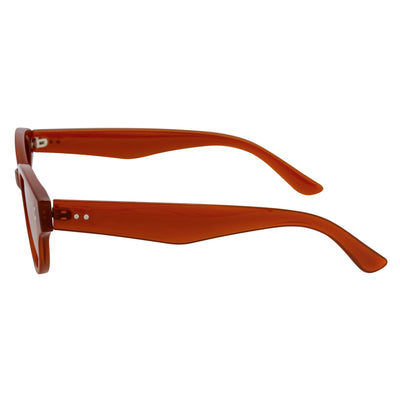 ZION - Small Oval Cat Eye Sunglasses Brown Light-Tan