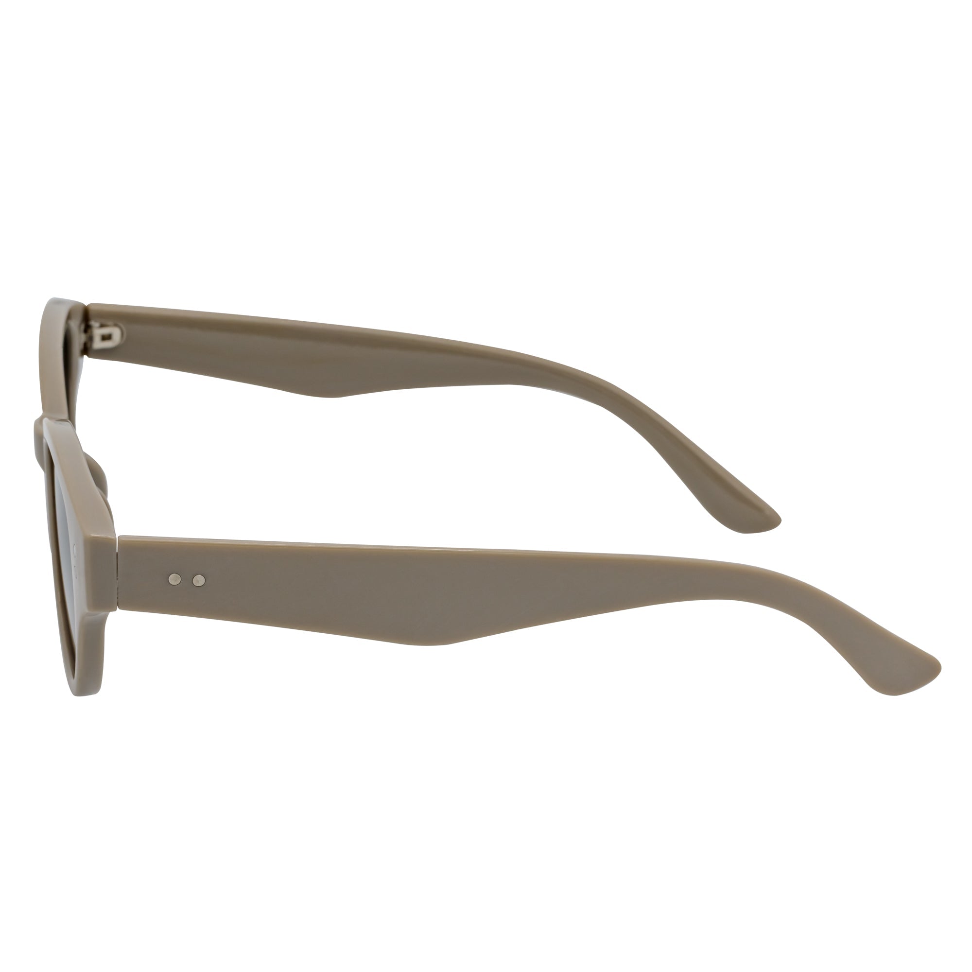 ZION - Small Oval Cat Eye Sunglasses Gray Smoke