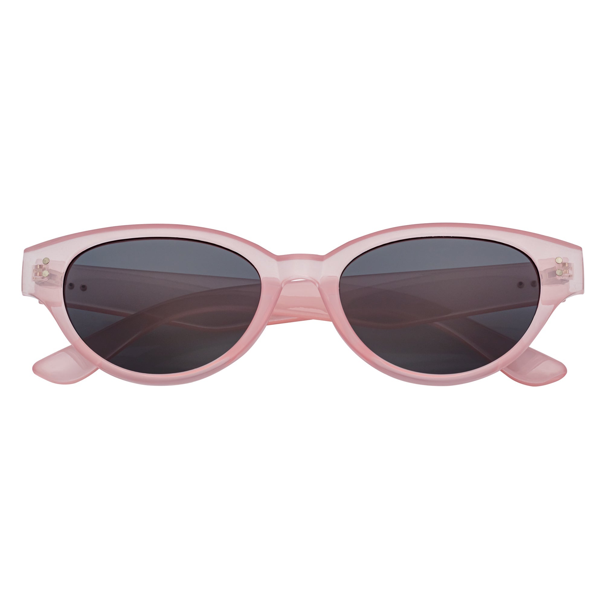 ZION - Small Oval Cat Eye Sunglasses Jelly Pink Smoke