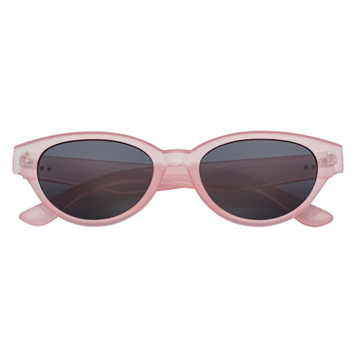ZION - Small Oval Cat Eye Sunglasses Jelly Pink Smoke