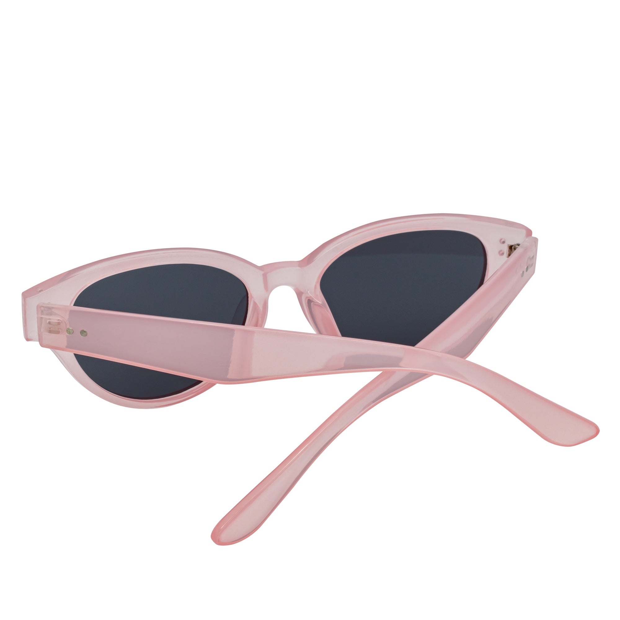 ZION - Small Oval Cat Eye Sunglasses Jelly Pink Smoke
