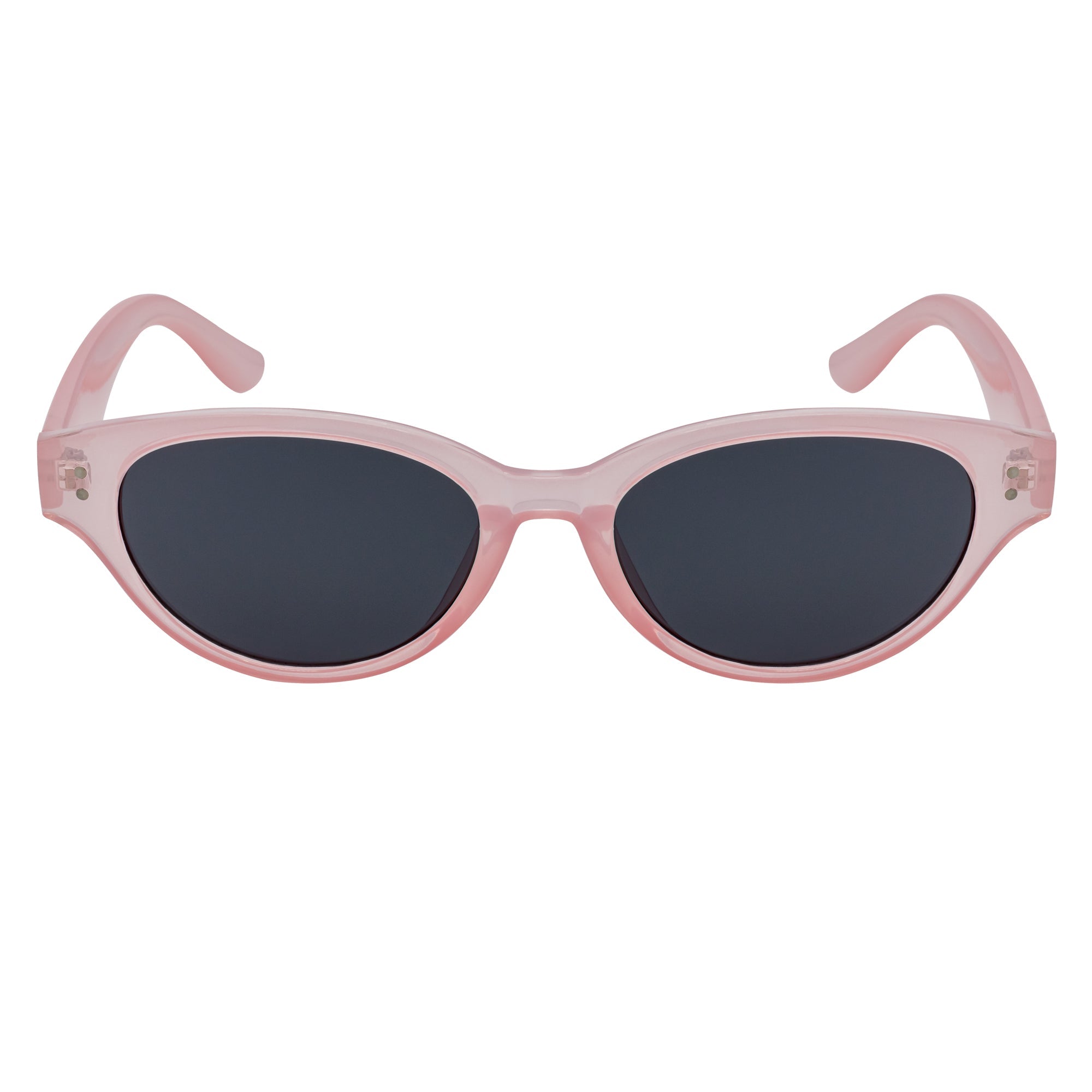 ZION - Small Oval Cat Eye Sunglasses Jelly Pink Smoke