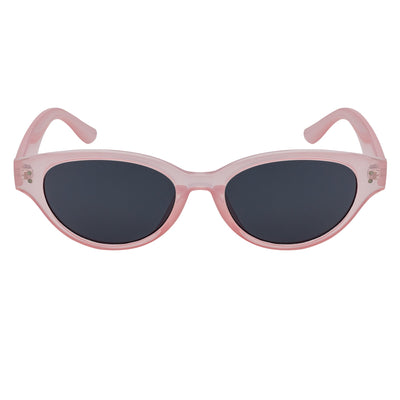 ZION - Small Oval Cat Eye Sunglasses Jelly Pink Smoke